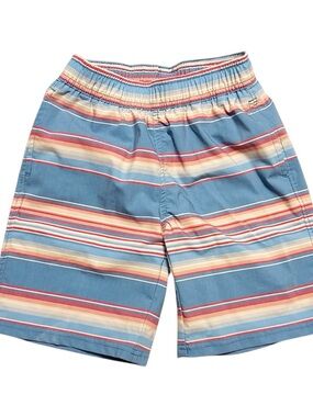 Faherty Kids Blue Stripe Swim Trunks